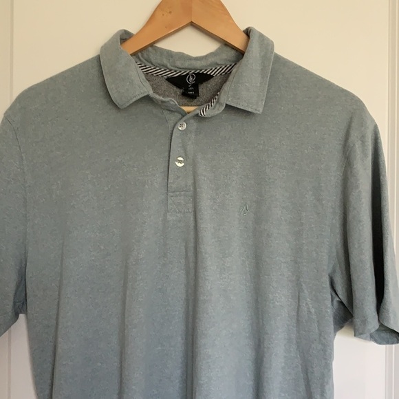 Volcom Men’s Polo Shirt Grey-Green L - Picture 2 of 7
